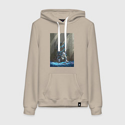 Толстовка-худи хлопковая женская Провожающая в последний путь Фрирен, цвет: миндальный