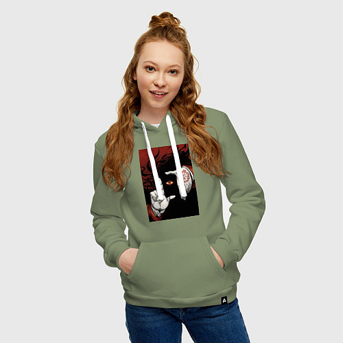 Женская толстовка-худи Хеллсинг Алукард Вампир / Авокадо – фото 3