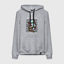 Толстовка-худи хлопковая женская Создание собственного, цвет: меланж