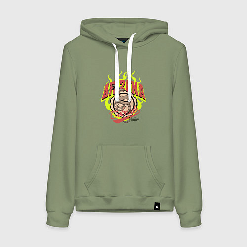 Женская толстовка-худи Аризонская гадюка / Авокадо – фото 1