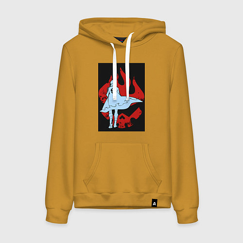 Женская толстовка-худи Гуррен-Лаганн Камина братан / Горчичный – фото 1