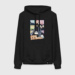 Толстовка-худи хлопковая женская Warumono-san - Mr Villains Day Off, цвет: черный