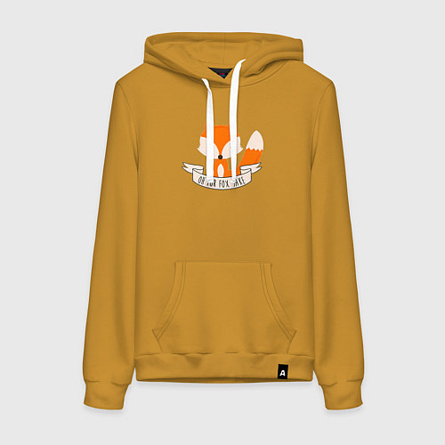 Женская толстовка-худи Ох ради лисы / Горчичный – фото 1