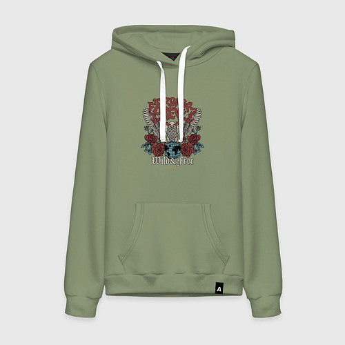 Женская толстовка-худи Сильный навсегда / Авокадо – фото 1