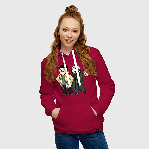 Женская толстовка-худи Vault Jay and silent Bob / Маджента – фото 3