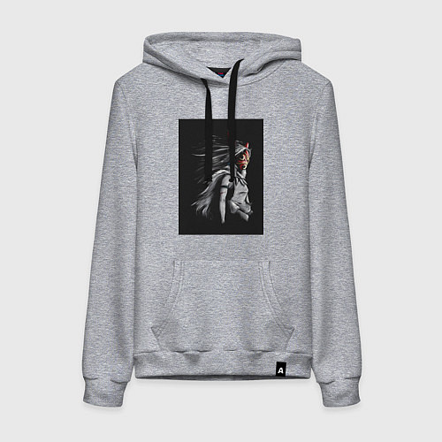 Женская толстовка-худи Принцесса Мононоке Сан / Меланж – фото 1