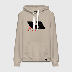 Толстовка-худи хлопковая женская Lixiang, цвет: миндальный