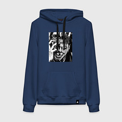 Толстовка-худи хлопковая женская Магическая битва Сугуру Гэто, цвет: тёмно-синий