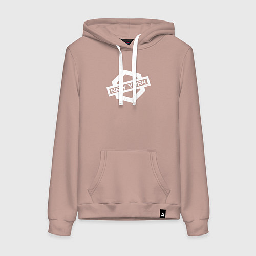 Женская толстовка-худи Нью-Йорк США / Пыльно-розовый – фото 1