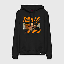 Толстовка-худи хлопковая женская Fallout - ghoul, цвет: черный