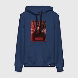 Толстовка-худи хлопковая женская В маске - Twenty one pilots, цвет: тёмно-синий