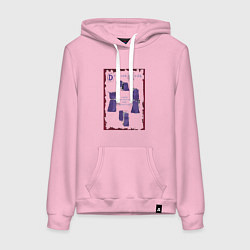 Толстовка-худи хлопковая женская Depeche Mode - Sofad devotional, цвет: светло-розовый