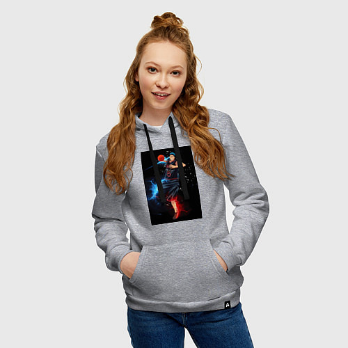 Женская толстовка-худи Баскетбол Куроко Дайки Аоминэ / Меланж – фото 3