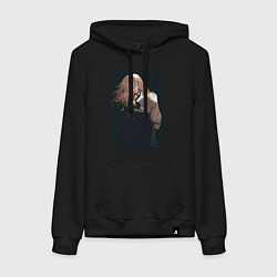 Толстовка-худи хлопковая женская Ведьма и чудовище Гидо, цвет: черный