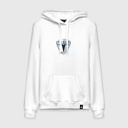 Женская толстовка-худи Tesla logo