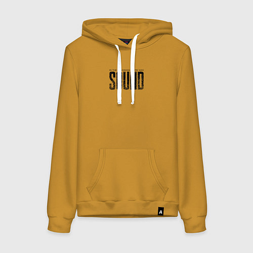 Женская толстовка-худи В начале был звук / Горчичный – фото 1