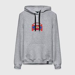 Толстовка-худи хлопковая женская Машина тигрица, цвет: меланж