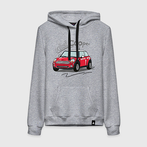Женская толстовка-худи Mini Cooper / Меланж – фото 1
