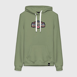 Толстовка-худи хлопковая женская Добро пожаловать в Лондон, цвет: авокадо