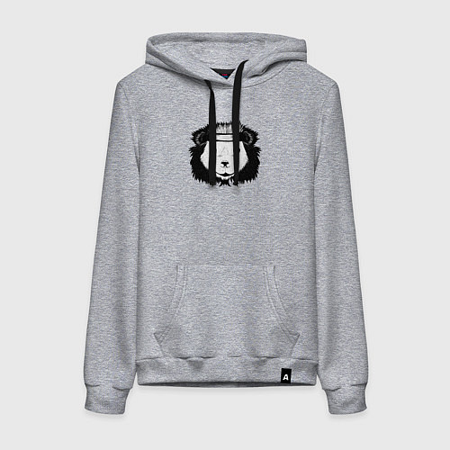 Женская толстовка-худи Дикий медвежий характер / Меланж – фото 1