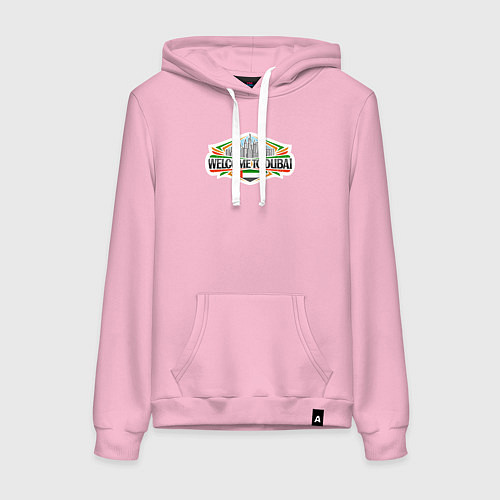 Женская толстовка-худи Дубай - добро пожаловать / Светло-розовый – фото 1