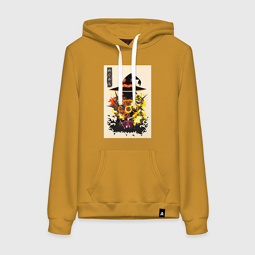 Женская толстовка-худи Этот замечательный мир Мэгумин / Горчичный – фото 1