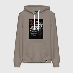 Толстовка-худи хлопковая женская Скайлайн корч, цвет: утренний латте