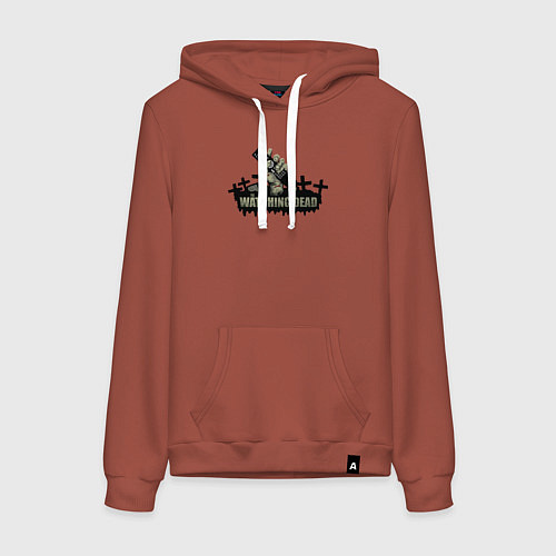 Женская толстовка-худи Наблюдающие мертвецы / Кирпичный – фото 1