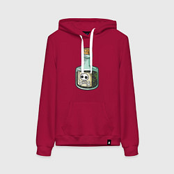 Толстовка-худи хлопковая женская Poison, цвет: маджента