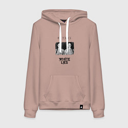 Толстовка-худи хлопковая женская White Lies - Ritual, цвет: пыльно-розовый