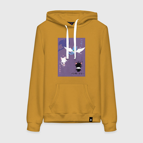 Женская толстовка-худи Хвост Феи Хэппи / Горчичный – фото 1