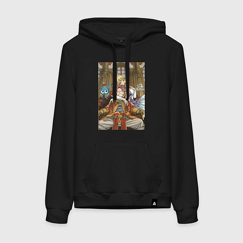 Женская толстовка-худи Хвост Феи Нацу Драгнил король арт / Черный – фото 1