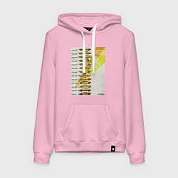 Толстовка-худи хлопковая женская Lamborghini эволюция, цвет: светло-розовый