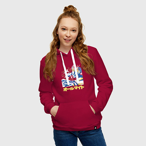 Женская толстовка-худи Моя геройская академия Всемогущий удар / Маджента – фото 3