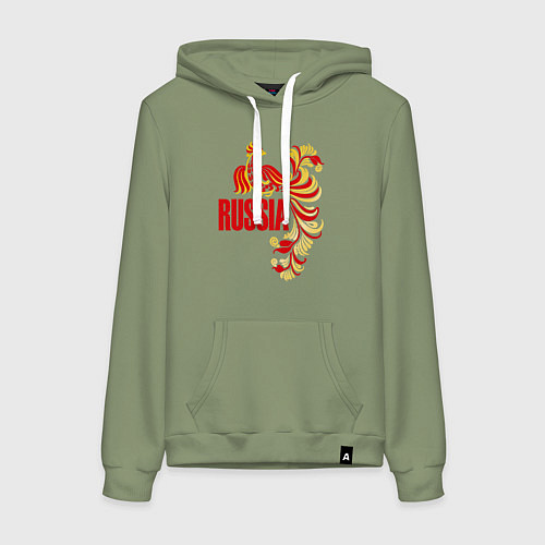 Женская толстовка-худи Russia / Авокадо – фото 1