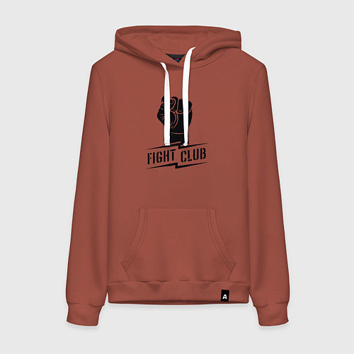 Женская толстовка-худи Fight club warrior / Кирпичный – фото 1