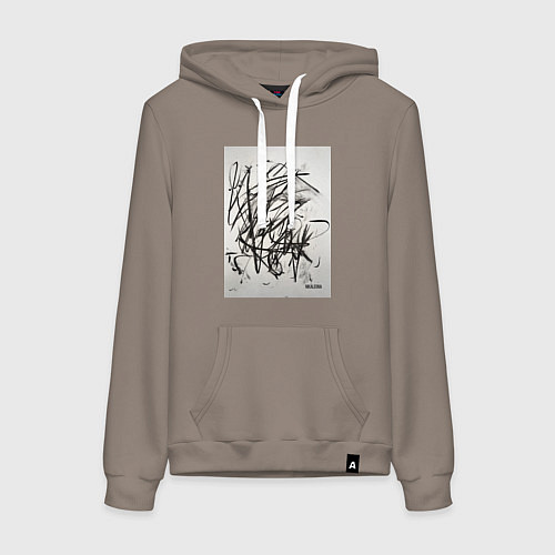 Женская толстовка-худи Abstract flow / Утренний латте – фото 1