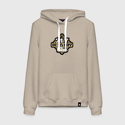 Толстовка-худи хлопковая женская Водитель - Доставка круглосуточно, цвет: миндальный