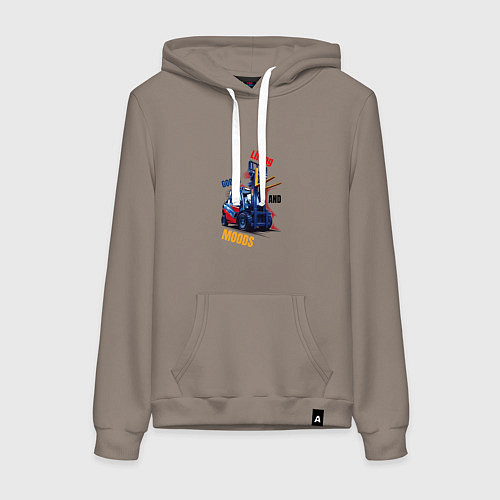 Женская толстовка-худи Подъемник настроения / Утренний латте – фото 1