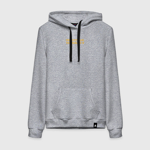 Женская толстовка-худи Мы русские с нами Бог желтый текст зеркало / Меланж – фото 1