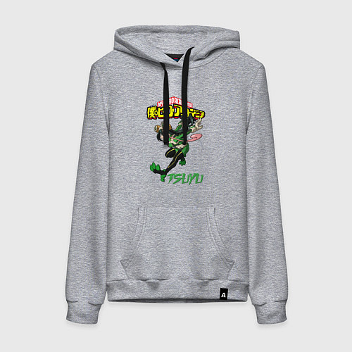 Женская толстовка-худи Моя геройская академия лягушка Цую Асуи / Меланж – фото 1