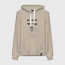 Толстовка-худи хлопковая женская Buff на харизму, цвет: миндальный