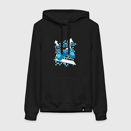 Женская толстовка-худи Повышая уровень / Черный – фото 1