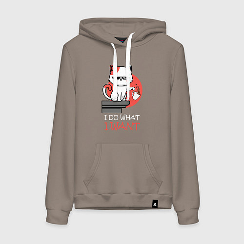 Женская толстовка-худи Я делаю - что хочу / Утренний латте – фото 1