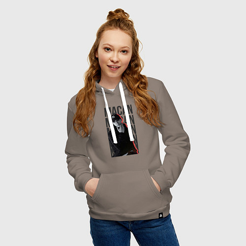 Женская толстовка-худи Макан - рэп / Утренний латте – фото 3