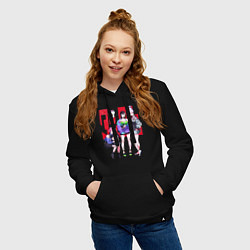 Толстовка-худи хлопковая женская Dandadan Сharacters, цвет: черный — фото 2