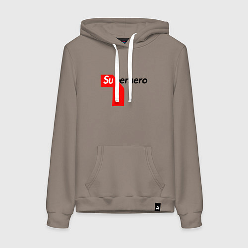 Женская толстовка-худи Супергерой / Утренний латте – фото 1