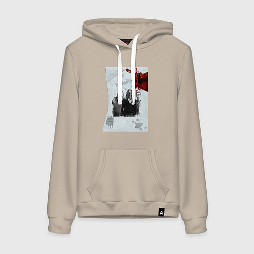 Женская толстовка-худи Mr friendly / Миндальный – фото 1