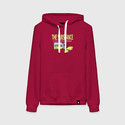 Толстовка-худи хлопковая женская Субстанция активаторная, цвет: маджента