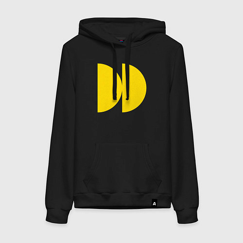 Женская толстовка-худи Логотип из фильма Субстанция / Черный – фото 1